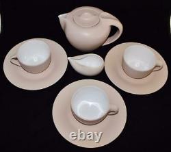 Elsa Peretti Tiffany Terra Cotta Thumbprint 8 Piece Tea Set Pot Plates Cup Cream