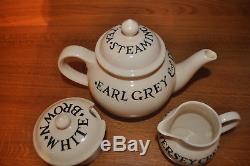 Emma Bridgewater Black Toast Set Incl Collectors 25 Yr Tea Pot, Mugs & Cake Tins