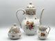 Empress Dresden Flowers Pattern Porcelain Espresso/coffee Pot Set Vintage