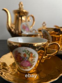 Empress by Haruta Gold Gilded Japan Tea Set Service for 5 teapot Sugar Creamer