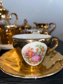 Empress by Haruta Gold Gilded Japan Tea Set Service for 5 teapot Sugar Creamer