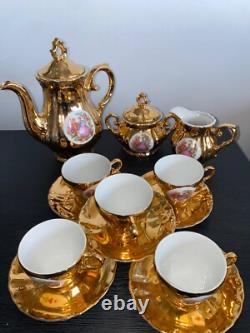 Empress by Haruta Gold Gilded Japan Tea Set Service for 5 teapot Sugar Creamer