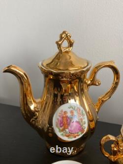 Empress by Haruta Gold Gilded Japan Tea Set Service for 5 teapot Sugar Creamer