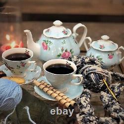 English Porcelain Tea Set Floral Vintage Style China Teapot Wedding Gift for Her