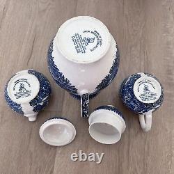 Enoch Wedgwood Avon Cottage Tea Set Coffee Tea Pot Creamer Sugar Bowl VTG RARE