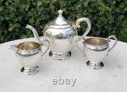 Estate Sterling Silver Preisner 725 Tea Set! Pot Sugar Bowl & Creamer-no Monos