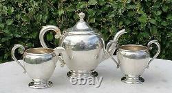 Estate Sterling Silver Preisner 725 Tea Set! Pot Sugar Bowl & Creamer-no Monos