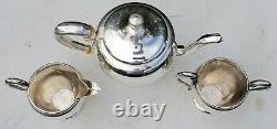 Estate Sterling Silver Preisner 725 Tea Set! Pot Sugar Bowl & Creamer-no Monos