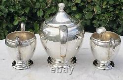 Estate Sterling Silver Preisner 725 Tea Set! Pot Sugar Bowl & Creamer-no Monos