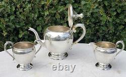 Estate Sterling Silver Preisner 725 Tea Set! Pot Sugar Bowl & Creamer-no Monos