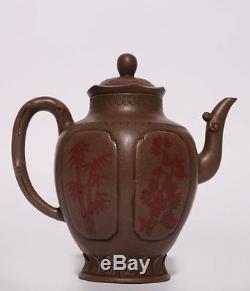 Exquisite Old Chinese Yixing Zisha teapot Handwork Purple sand Teapots PT158
