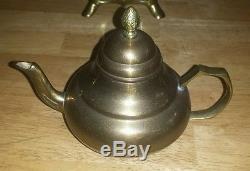 Exquisite Vintage Brass/Bronze Ottone Puro 22 Piece Samovar Tea Coffee Rare Set