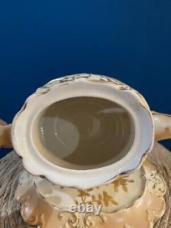 Extremely Rare Antique Decorative Teapot Set with Lid Base Teacups & Saucers