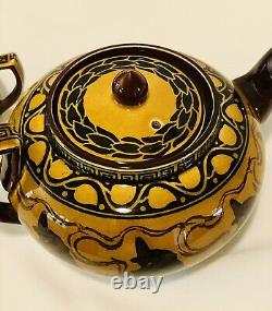 Extremely Rare Antique Royal Doulton Witches Cauldron Tea Pot and Creamer Set