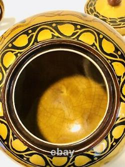 Extremely Rare Antique Royal Doulton Witches Cauldron Tea Pot and Creamer Set