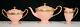 Extremely Rare! Lenox Westchester Coral 3 Pc Teapot Cream & Sugar Set Mint
