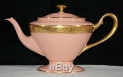 Extremely Rare! Lenox Westchester Coral 3 Pc Teapot Cream & Sugar Set Mint