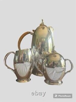 FLAIR 1956 by 1847 Rogers Bros Mid Century Coffee Or Tea Pot Wrapped Handle Set
