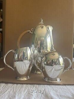 FLAIR 1956 by 1847 Rogers Bros Mid Century Coffee Or Tea Pot Wrapped Handle Set