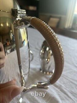 FLAIR 1956 by 1847 Rogers Bros Mid Century Coffee Or Tea Pot Wrapped Handle Set