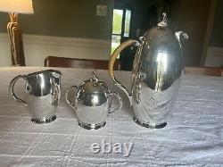 FLAIR 1956 by 1847 Rogers Bros Mid Century Coffee Or Tea Pot Wrapped Handle Set