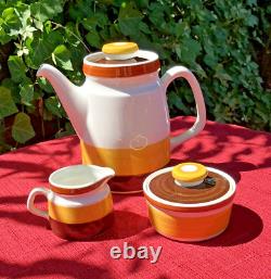 FOKUS by Rorstrand 3 piece T-pot, Sugar, Creamer Designed by Carl Harry Stalhane