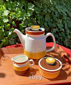 FOKUS by Rorstrand 3 piece T-pot, Sugar, Creamer Designed by Carl Harry Stalhane