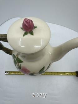 FRANCISCAN Desert Rose Tea Coffee Pot Set with Creamer Sugar Lidded Bowl Ca USA