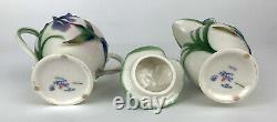 FRANZ LONG TAIL HUMMINGBIRD Porcelain Tea Set Teapot, Sugar withLid & Creamer EUC