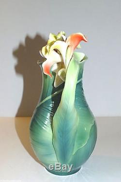 FRANZ PORCELAIN BRILLIANT BLOOMS TEAPOT CALLA LILY new condition with box