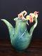 Franz Porcelain Brilliant Blooms Canna Lily Sculptured Flower Teapot Fz01816