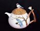 Franz Porcelain Teapot Applied 3d Blue Birds Tree Branch Li Fang James Tsai Art