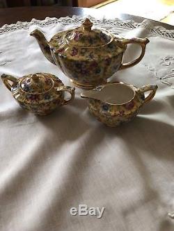 Fabulous Vintage Sadler Chintz Tea Set Sophie Teapot