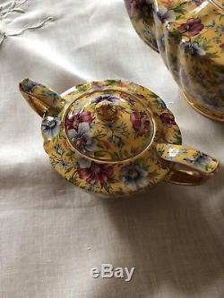Fabulous Vintage Sadler Chintz Tea Set Sophie Teapot