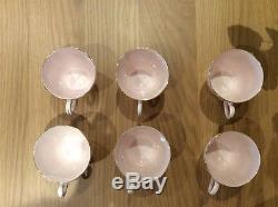 Fabulous Vintage Tuscan Pink And Gold Tea Set For 6 Persons, 22 Pieces, Teapot