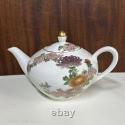 Fajita Kutani Porcelain Tea Set Japan SERVICE FOR 5 Pot Sugar Cream Cups Saucers