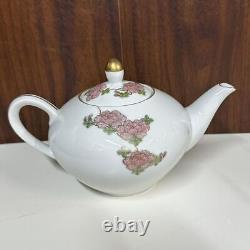 Fajita Kutani Porcelain Tea Set Japan SERVICE FOR 5 Pot Sugar Cream Cups Saucers