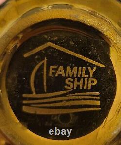 Family Ship 10 Piece Teapot Set Black Heavy Gold Yacht Ship Floral MCM