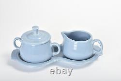 Fiestaware Periwinkle 2-cup Tea Pot Tea Service 8 Piece Set