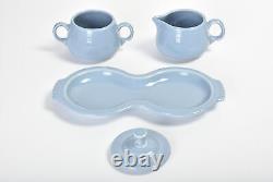 Fiestaware Periwinkle 2-cup Tea Pot Tea Service 8 Piece Set