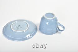 Fiestaware Periwinkle 2-cup Tea Pot Tea Service 8 Piece Set