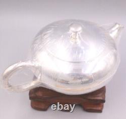 Fine Silver Tea Pot Pure Silver 999 Collectibles Polish Surface Tea Sets Pot