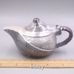 Fine Silver Tea Pot Pure Silver 999 Collectibles Unique Shaped Small Tea Sets