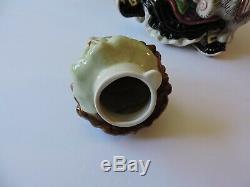Fitz Floyd 1992 Halloween Hoedown Kitchen Witch Teapot + Sugar/Creamer Set
