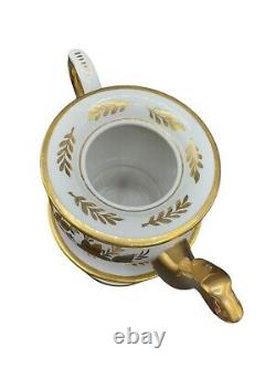 Floral Ceramic Teapot Warmer Stand Vintage Tisaniere 10 Gold White Porcelain