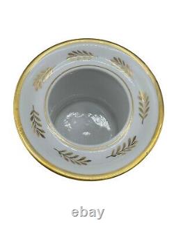 Floral Ceramic Teapot Warmer Stand Vintage Tisaniere 10 Gold White Porcelain