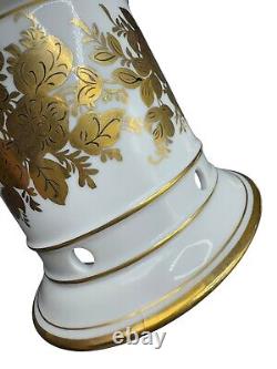 Floral Ceramic Teapot Warmer Stand Vintage Tisaniere 10 Gold White Porcelain