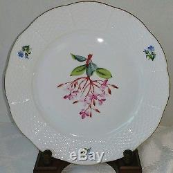 Flowers of Bermuda by Herend 6 Piece Set Luncheon Plates Cups Saucers