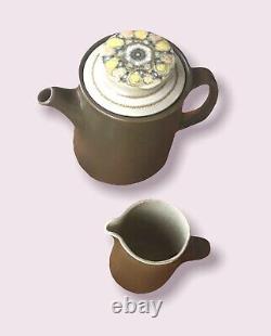 Franciscan Pottery Coffee Mugs Teapot Carafe Saucers Set Reflections