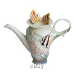 Franz Collection Porcelain'By the Sea' Teapot, Factory New in Box